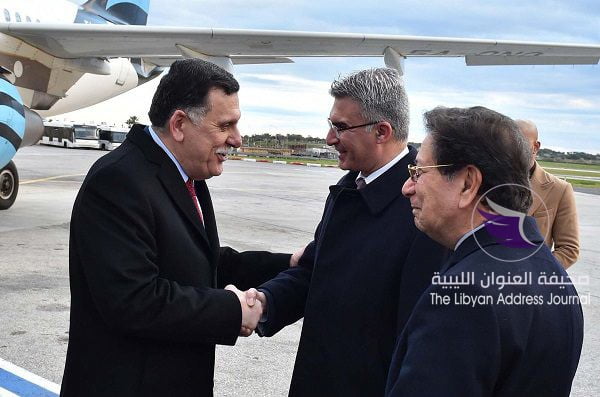 السراج يصل فاليتا لإجراء محادثات مع رئيس الوزراء المالطي - DwdQnsJXgAAf qE