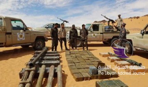 الجيش الليبي يعثر على أسلحة وذخائر خلفتها العصابات التشادية قرب الكفرة - 26 10