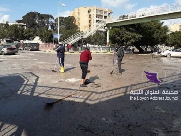 حراك شباب درنة يطلقون حملة نظافة وسط المدينة - 52788360 2229957713929104 1651023507762446336 n