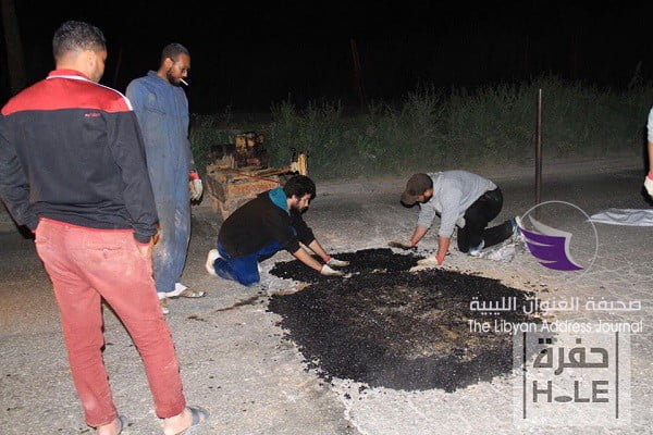 "حفرة" حملة تطوعية لترميم الطرق في بنغازي 7 "حفرة" حملة تطوعية لترميم الطرق في بنغازي - 54236707 261315104812895 1518447956213104640 n