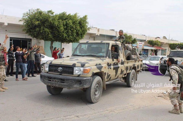 صور.. الجيش الليبي يدخل صرمان وسط ترحيب من الأهالي - 56178638 2543688305701621 1116471345526341632 n