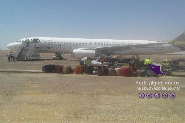 مطار سبها يستقبل أول طائرة من مطار بنينا - 55