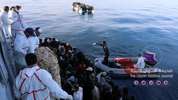 إنقاذ 108 مهاجر غير قانوني شمال صبراتة - 580 1 1