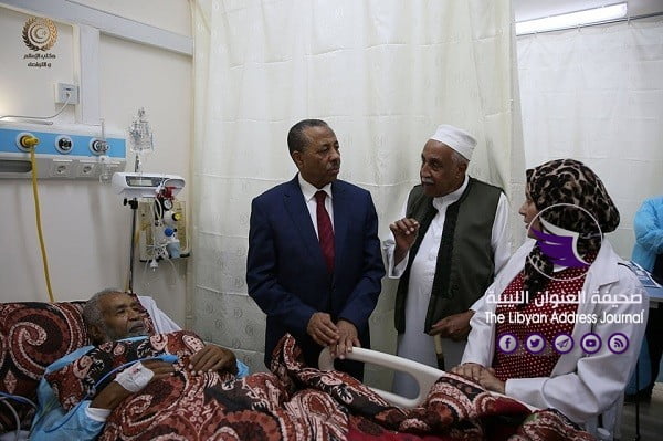 رئيس الحكومة يجري زيارة تفقدية لعميد العائلة السنوسية بمركز القلب في بنغازي - 72842074 752971465142319 4008130761289891840 n