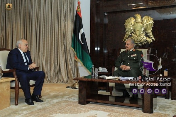 القائد العام يستقبل غسان سلامة في مقر القيادة بالرجمة - EPsfYoFWkAE Mc9