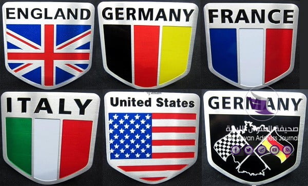 الدول الخمس ترحب بمخرجات مسار جنيف العسكري - أعلام ألمانيا ، أمريكيا وبريطانيا وفرنسا وإيطاليا