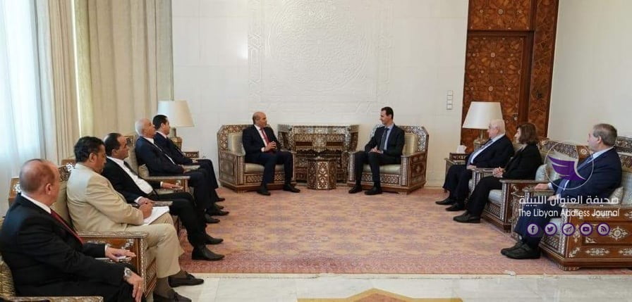 وفد الحكومة الليبية يلتقي الرئيس السوري بشار الأسد - 87983763 221038739035275 5886577232666689536 n