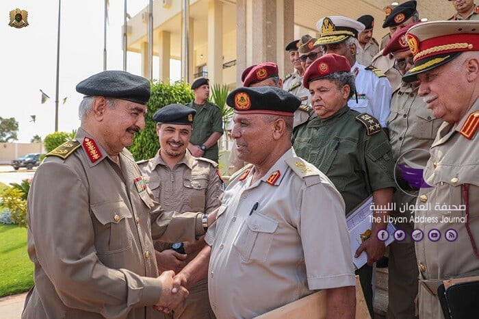 بالصور| لمناقشة ملفات متعلقة بمهام الجيش.. "حفتر" يختتم اجتماعا ضم رؤساء الأركان وأمراء غرف العمليات - 107763604 186952572767931 8611759791980665350 o