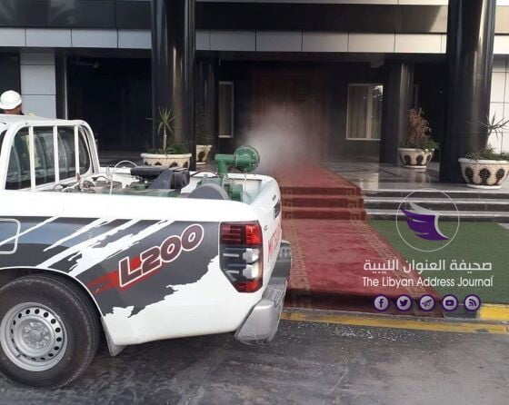 رش ديوان مجلس وزراء حكومة الوفاق بالمبيدات الحشرية والمطهرات - 116876523 3268980399830574 601715276701948658 o