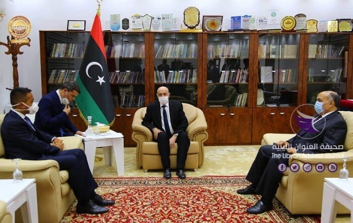 المستشار صالح ودي مايو يبحثان تطورات الأوضاع في ليبيا - وزير خارجية ايطاليا scaled 1