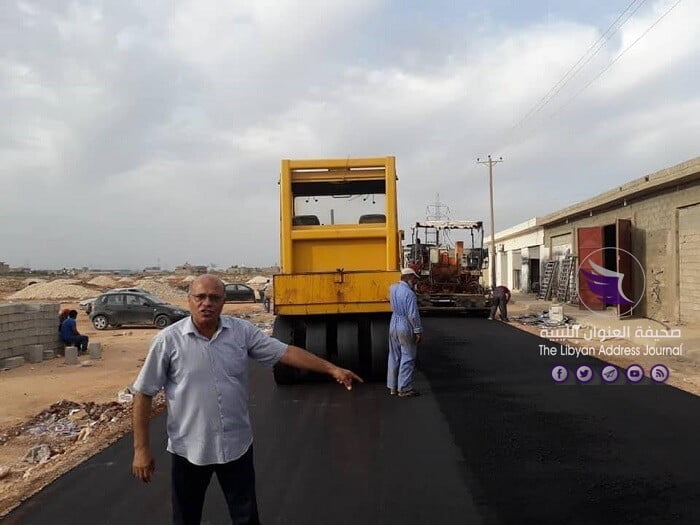 121967242 388281272342722 755427291621381920 n لتخفيف المختنقات المرورية.. استمرار أعمال رصف الطرق في بنغازي