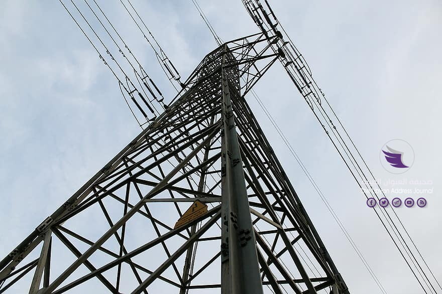 الكهرباء تعلن سرقة أسلاك كهربائية بدائرة توزيع المرقب - electricity hv power lines electrical tower energy electrical cables supply light