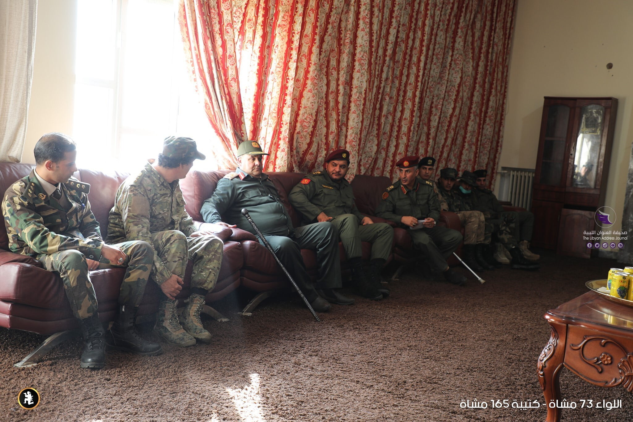 وفد من ضباط القيادة العامة وآمر اللواء 73 يتفقدون أوضاع معسكر 165 مشاة - 129690499 227904675369465 6420627226289299235 o