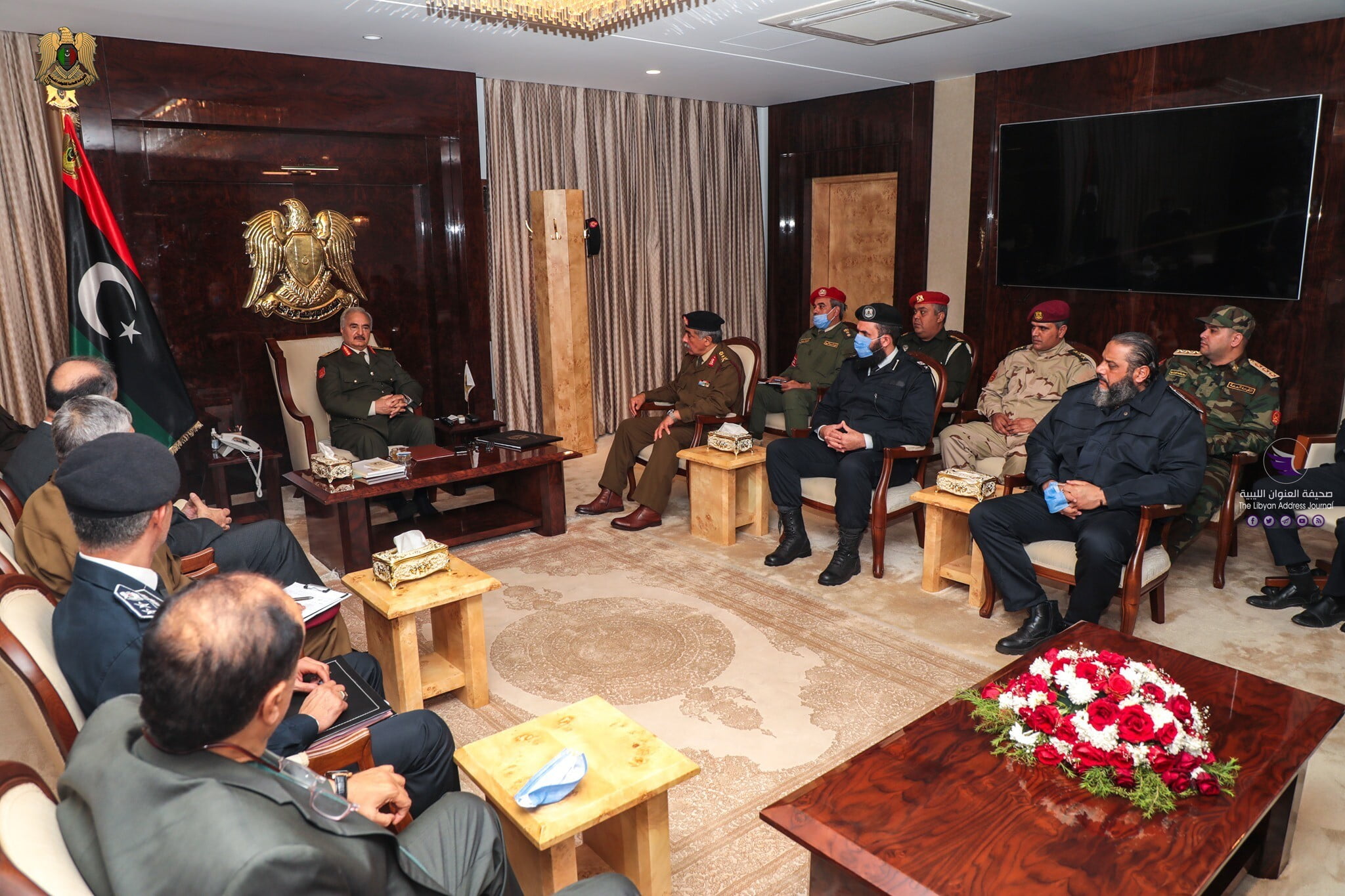 القائد العام يجتمع بالغرفة الأمنية المشتركة بنغازي الكبرى - 130606605 237235117739676 4936891416602018707 o