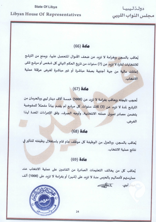 طالع النص الكامل للقانون.. عقيلة يعتمد قانون انتخاب رئيس الدولة وتحديد اختصاصاته - 24