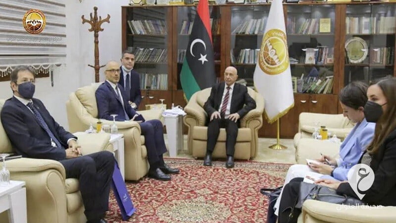 المستشار صالح ومبعوث الخارجية الإيطالية يبحثان التطورات في ليبيا - 242260210 377963127337070 6900545634912259363 n