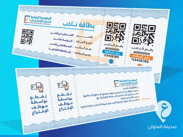 مفوضية الانتخابات: 759 ألف بطاقة سُلمت للناخبين 1 مفوضية الانتخابات: 759 ألف بطاقة سُلمت للناخبين - بطاقة الناخب ليبيا