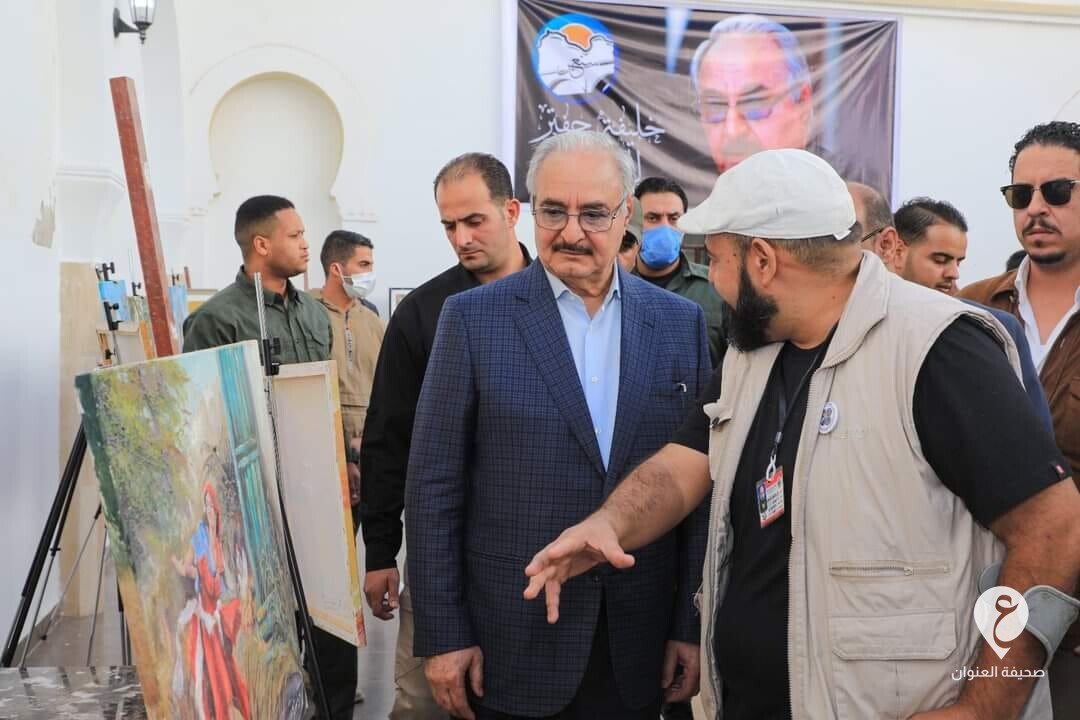 بالصور.. حفتر يزور معرضا للفنون في بنغازي - 259036923 2021862074635355 7111119709771448597 n