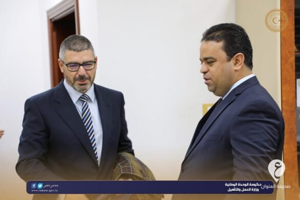 وزير العمل يبحث مع سفير بعثة الاتحاد الأوروبي الموضوعات ذات الاهتمام المشترك - 271795698 3042962012622643 281678684377680179 n e1642000689368