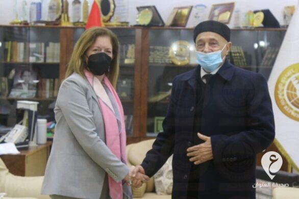 عقيلة يبحث مع وليامز تطورات ومستجدات الأوضاع السياسية في ليبيا - 0 14 e1645032266803