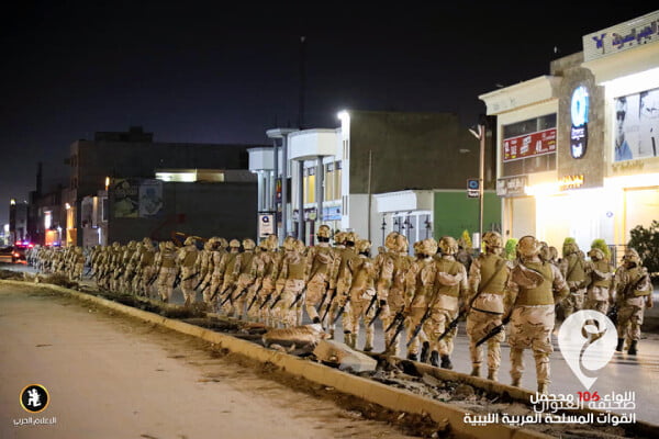 صور | مسير ليلي لوحدات من اللواء 106 مجحفل داخل بنغازي - 273636789 3116884158527125 2919686209530480192 n
