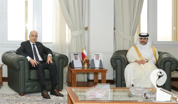 الكبير يبحث مع محافظ مصرف قطر سبل تعزيز وتطوير العلاقات بين المصرفين - PSD العنوان 32