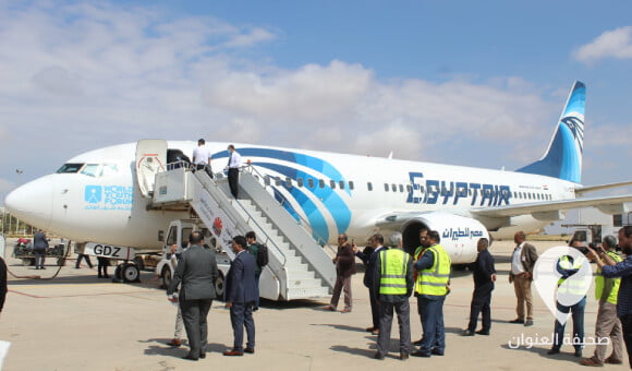 الخطوط المصرية تستأنف أولى رحلاتها إلى بنغازي بعد انقطاع لسنوات - PSD العنوان 2022 04 18T131749.798