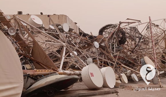 سقوط برج اتصالات في الزاوية بسبب الرياح - PSD العنوان 2022 04 21T190838.659