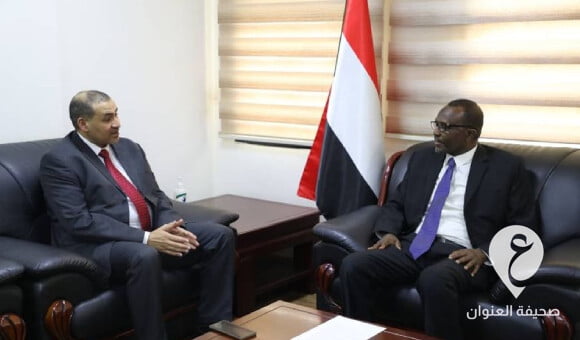 سفير ليبيا بالخرطوم يلتقي وكيل وزارة الخارجية السودانية - PSD العنوان 2022 05 16T213044.940
