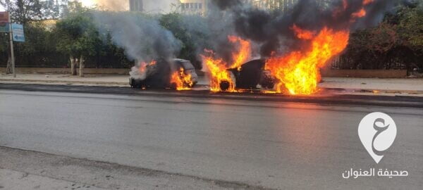 اشتعال النيران بشاحنة وقود في بنغازي والسائق ينقذ الموقف - unnamed file 6