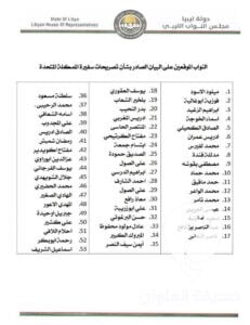 53 نائبًا يستنكرون تصريحات هورندال حول تصريحاتها بتعاملها مع حكومة الدبيبة منتهية الصلاحية - 00