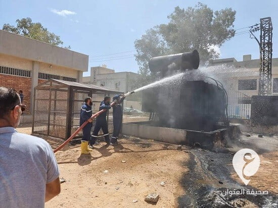 السيطرة على حريق في إحدى محطات شركة الكهرباء اندلع جراء اشتباكات طرابلس - 301629680 378771781113249 1604676458653053066 n