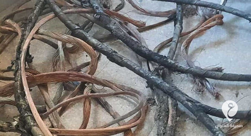 أمن بنغازي تضبط متهمين في سرقة كوابل كهربائية - frame