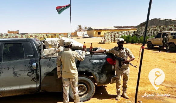 الجيش يحبط تهريب خمور قادمة من النيجر بالقرب من منطقة مجدول في حوض مرزق 1 الجيش يحبط تهريب خمور قادمة من النيجر بالقرب من منطقة مجدول في حوض مرزق - PSD العنوان 2022 09 03T181712.573