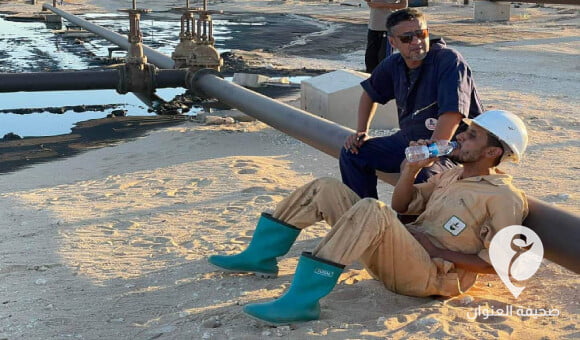 إصلاح تسرب بخط نفطي بين حقل السرير وميناء الحريقة - PSD العنوان 2022 09 19T132442.721
