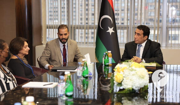 المنفي يبحث مع روزماري ديكارلو مستجدات الأوضاع في ليبيا  - مشروع جديد 17