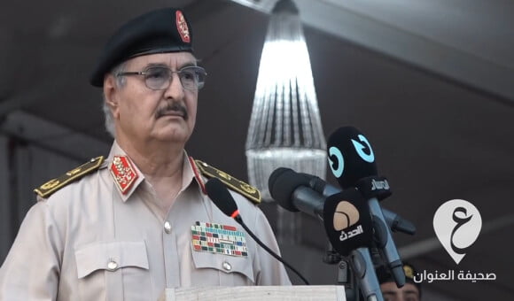 المشير حفتر: من انتصر على الإرهاب لابد أن ينتصر على الفساد ويبني دولة آمنة مستقرة - PSD العنوان 2022 10 15T185718.090