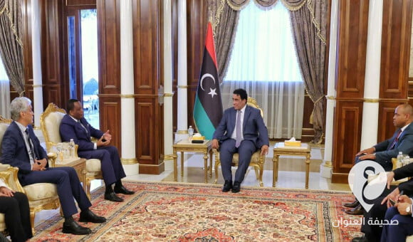 المنفي يستقبل وزير خارجية الكونغو برازافيل في إطار المصالحة الوطنية بليبيا - PSD العنوان 2022 10 17T144312.419