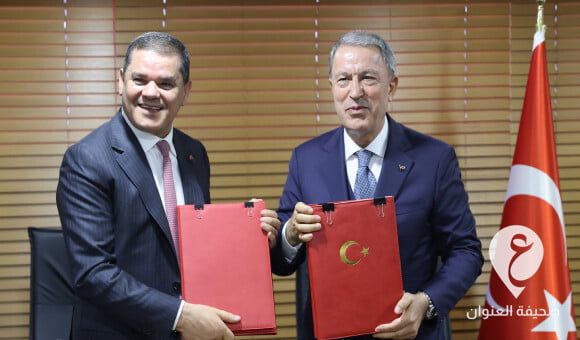 الدبيبة يوقع مع تركيا على اتفاقيتي تعاون عسكري - PSD العنوان 2022 10 25T192654.454