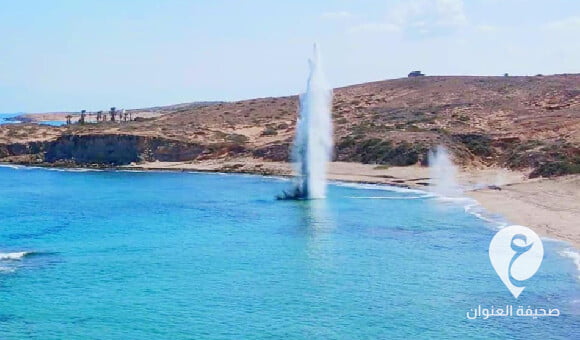تفجير لغم من مخلفات الحرب العالمية الثانية في النقازة  - مشروع جديد 12