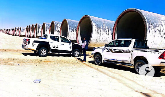 النائب العام يحبس المتهمين في إتلاف أنابيب النهر الصناعي في الكفرة - مشروع جديد 32