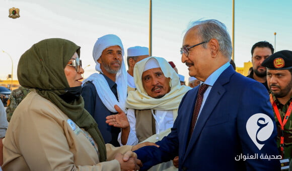 المشير حفتر يحظى باستقبال شعبي حافل في هون - PSD العنوان 2022 11 01T193719.308