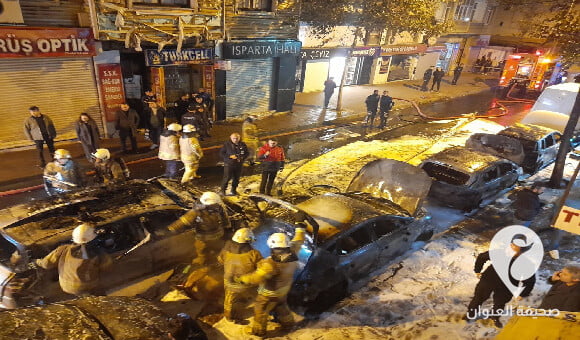 انفجار في حي الفاتح بإسطنبول تسبب في اشتعال النيران في عدة سيارات - مشروع جديد 23