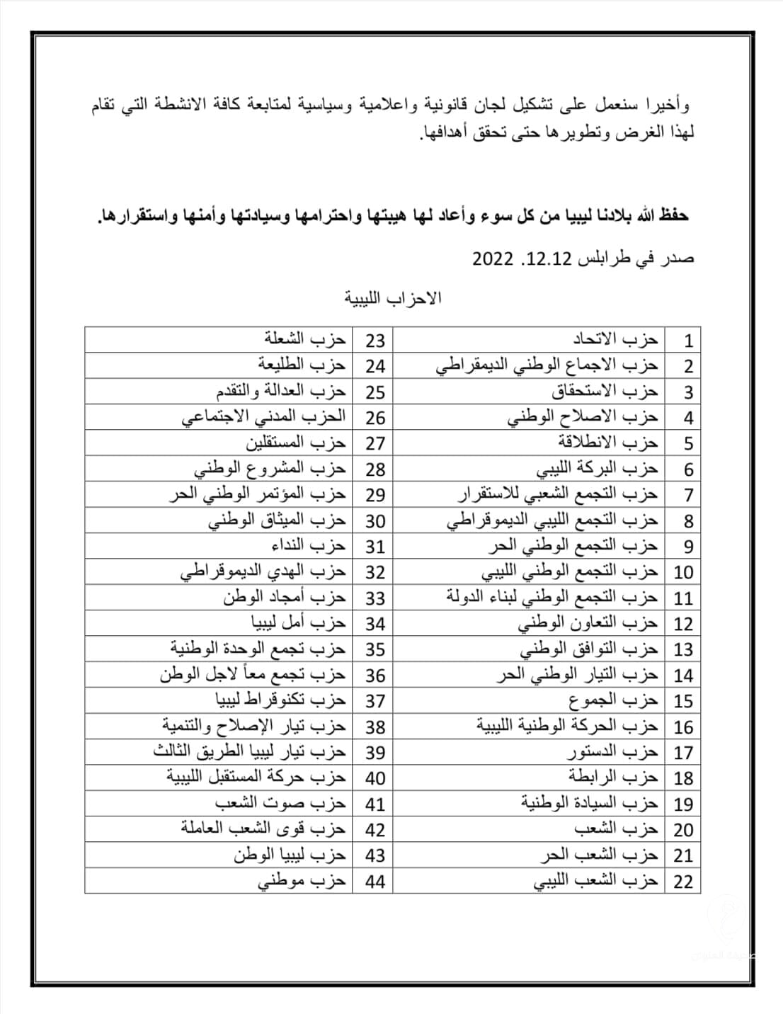 محملة الدبيبة والمنقوش المسؤولية.. 43 حزبا سياسيا تطالب بمحاكمة المتورطين في تسليم بوعجيلة مسعود - 3