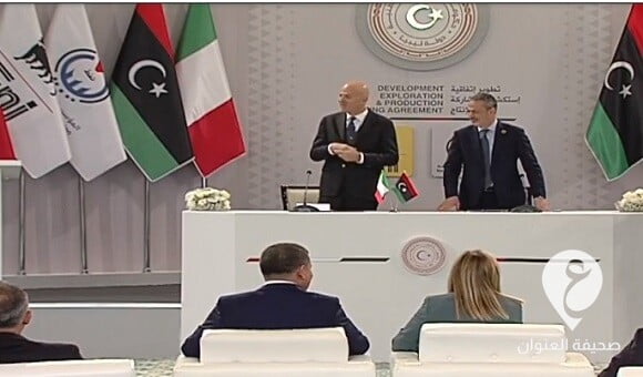 بحضور الدبيبة وميلوني.. بن قدارة يوقع مع رئيس شركة "إيني" الإيطالية اتفاق الطاقة 1 بحضور الدبيبة وميلوني.. بن قدارة يوقع مع رئيس شركة "إيني" الإيطالية اتفاق الطاقة - FB IMG 1590679530332