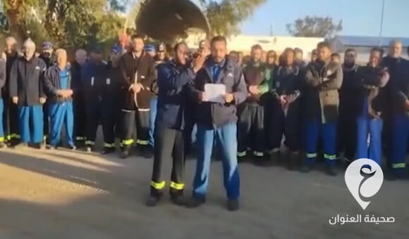 مستخدمو حقل آمال يعلنون الدخول في اعتصام مفتوح على خلفية وفاة أحد زملاهم بالحقل - PSD العنوان 68