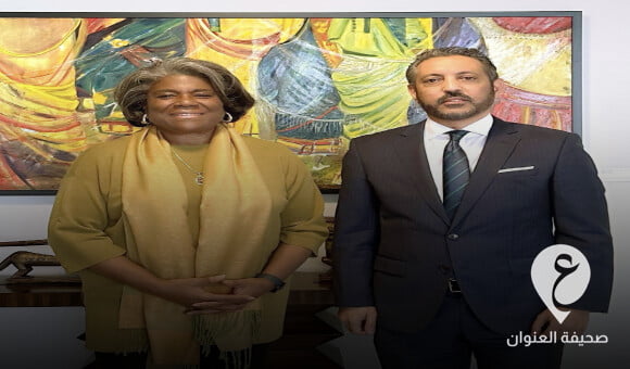 السني يجري مع مندوبة أمريكا بمجلس الأمن نقاشًا حول تحديات الوضع السياسي في ليبيا - PSD العنوان 2023 02 22T132520.379