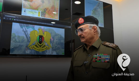 المشير حفتر يطلع على غرفة العمليات باللواء 106 مجحفل - PSD العنوان 2023 03 04T190826.832