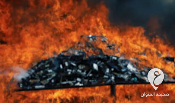 الكتيبة 210 تتلف مخدرات تم ضبطها خلال حملة المداهمات في بنغازي - PSD العنوان 2023 03 06T140005.617