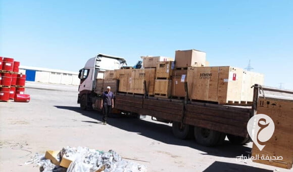 نقل معدات جديدة وقطع غيار لصيانة محطة كهرباء شمال بنغازي - PSD العنوان Copy 28